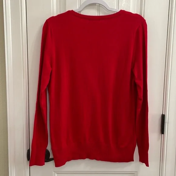 a. Jesdani red cardigan.  M - Picture 2 of 5